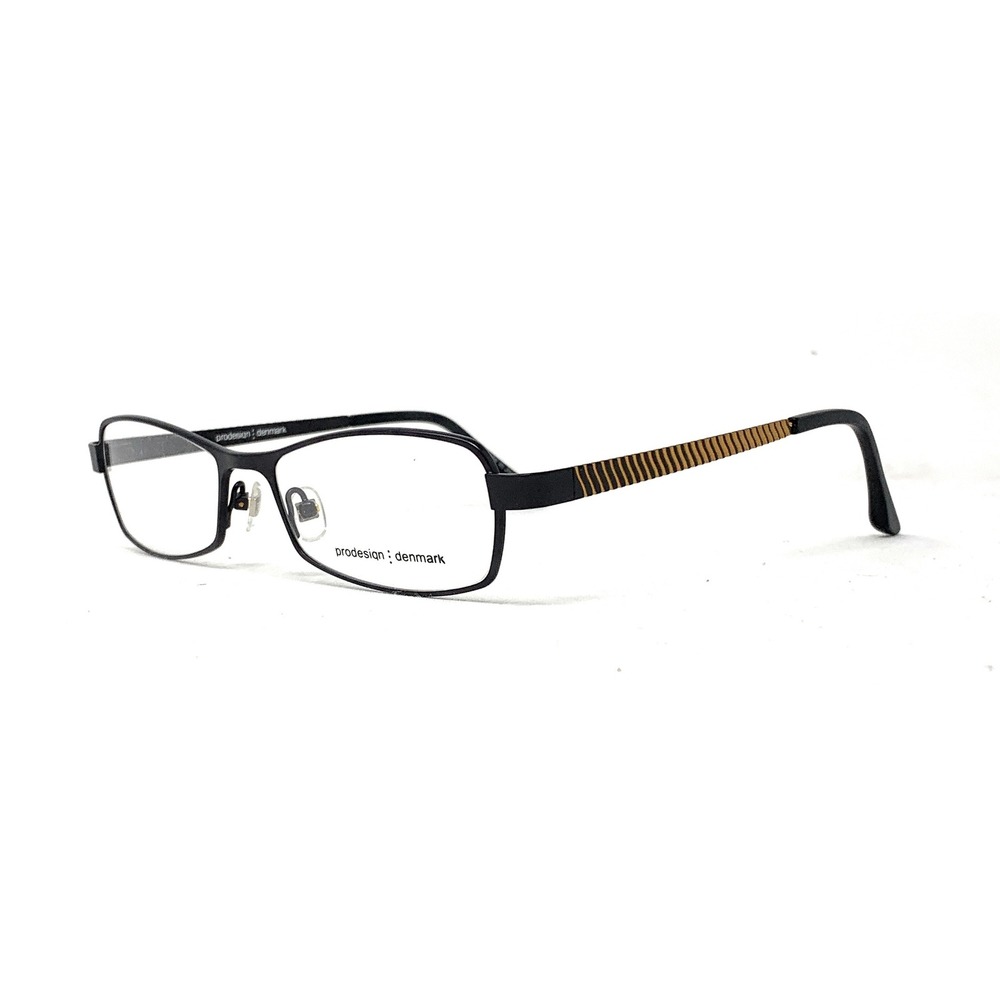 New Genuine PRODESIGN DENMARK 1234 c.6021 Eyeglasses Frames Black Gold 52mm